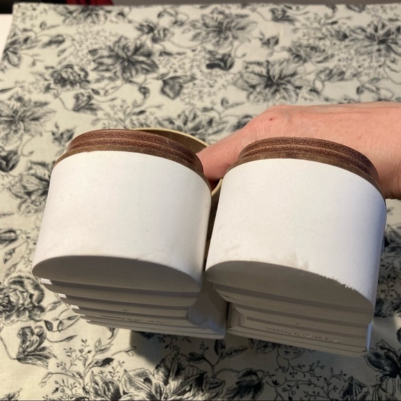 SAM EDELMAN Sz 9 Raul Cork Insole Chunky Sole Slip On Sandals  Snakeskin - Picture 6 of 9